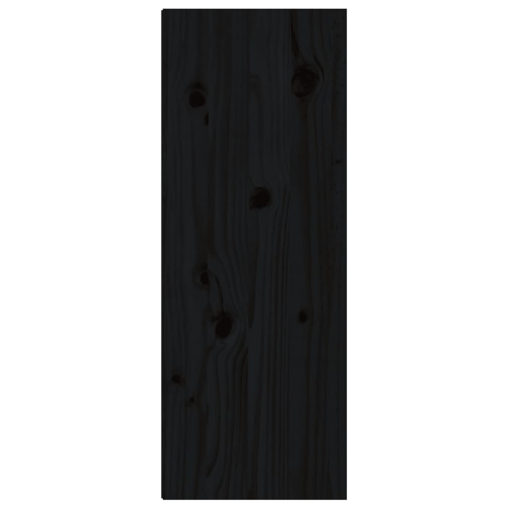 Wall cabinets 2 pcs. black 30x30x80 cm solid pine wood