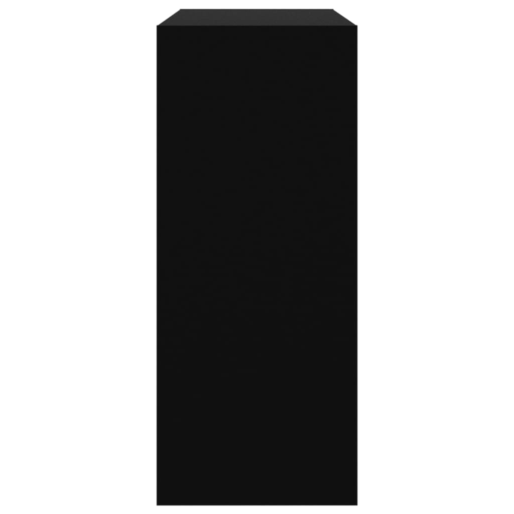 Bibliotecă/Separator cameră, negru, 80x30x72 cm