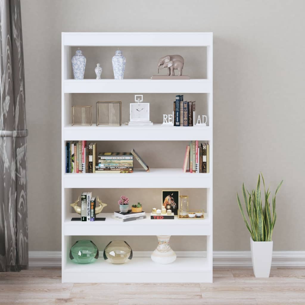 Bookcase/Room divider, white, 100x30x166 cm