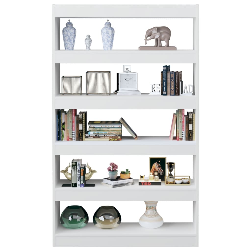 Bookcase/Room divider, white, 100x30x166 cm