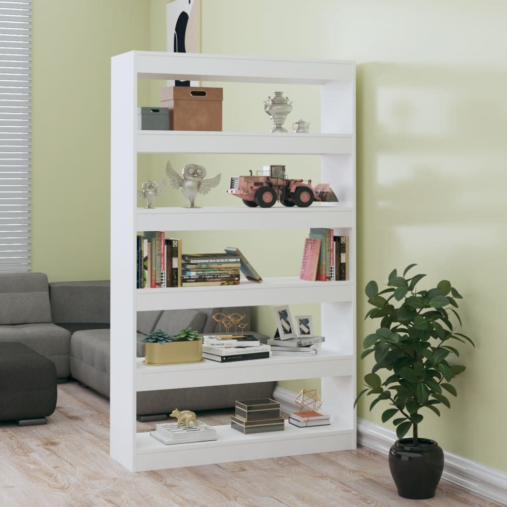 Bookcase/Room divider, white, 100x30x166 cm