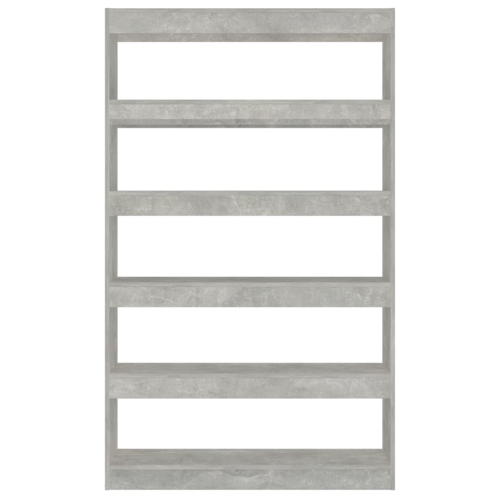 Bibliotecă/Separator cameră, gri beton, 100x30x166 cm