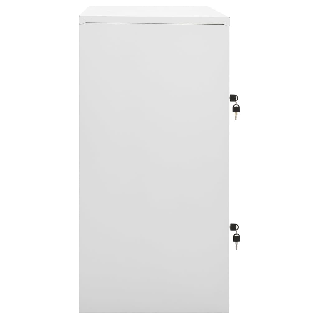 Locker cabinets 2 pcs. light gray and red 90x45x92.5 cm steel