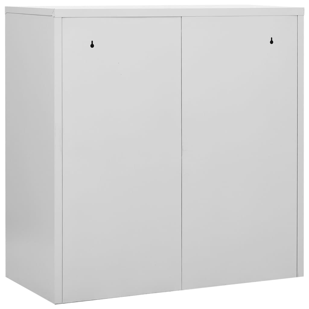 Locker cabinets 2 pcs. light gray and green 90x45x92.5 cm steel
