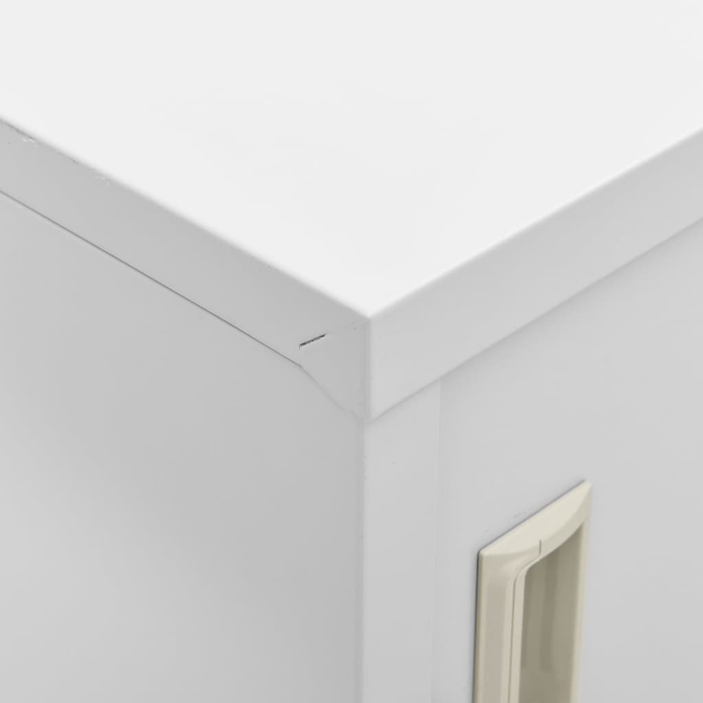 Dulapuri vestiar 2 buc. gri deschis 90x45x92,5 cm oțel