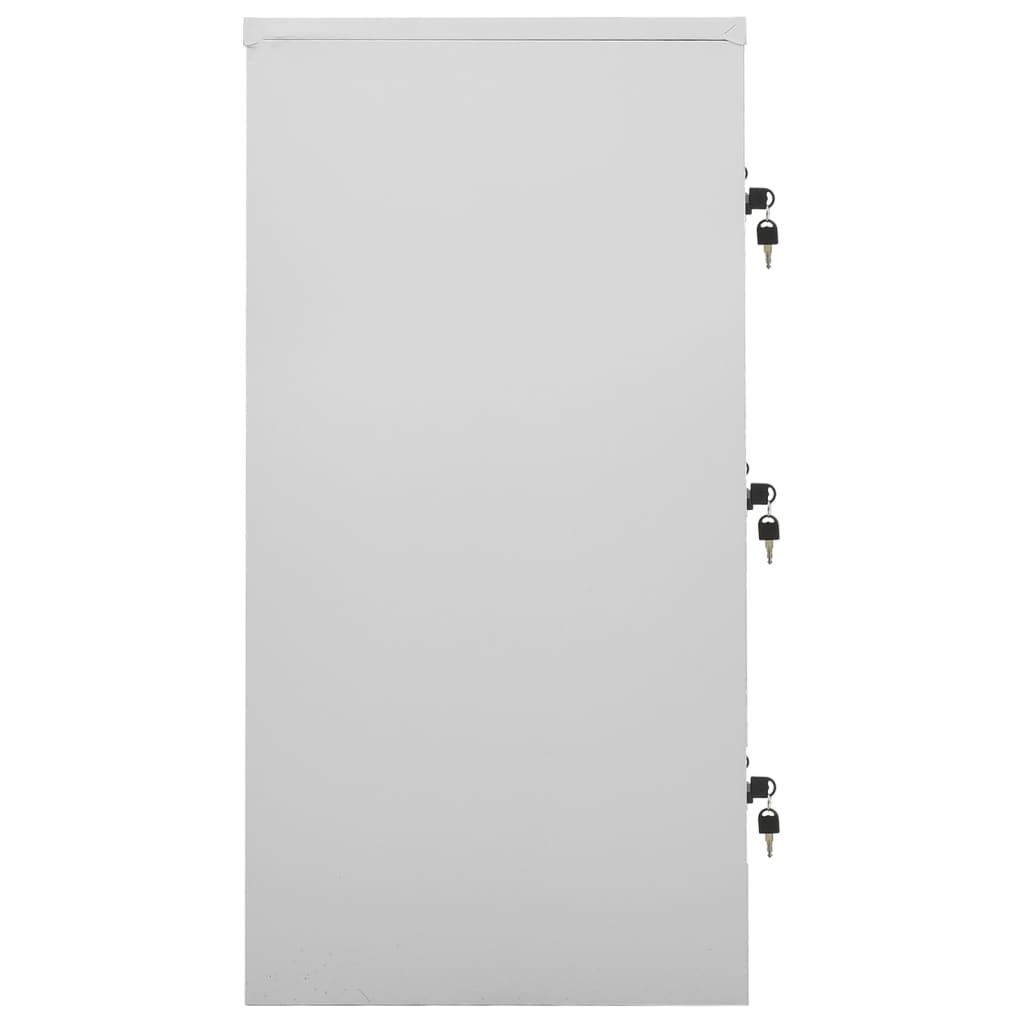 Locker cabinets 2 pcs. light grey/blue 90x45x92.5 cm steel