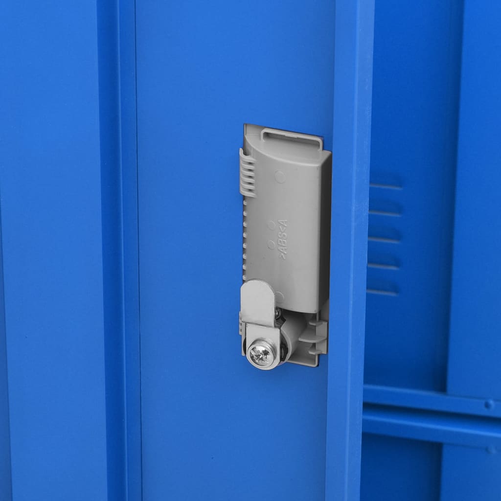 Locker cabinets 2 pcs. light grey/blue 90x45x92.5 cm steel