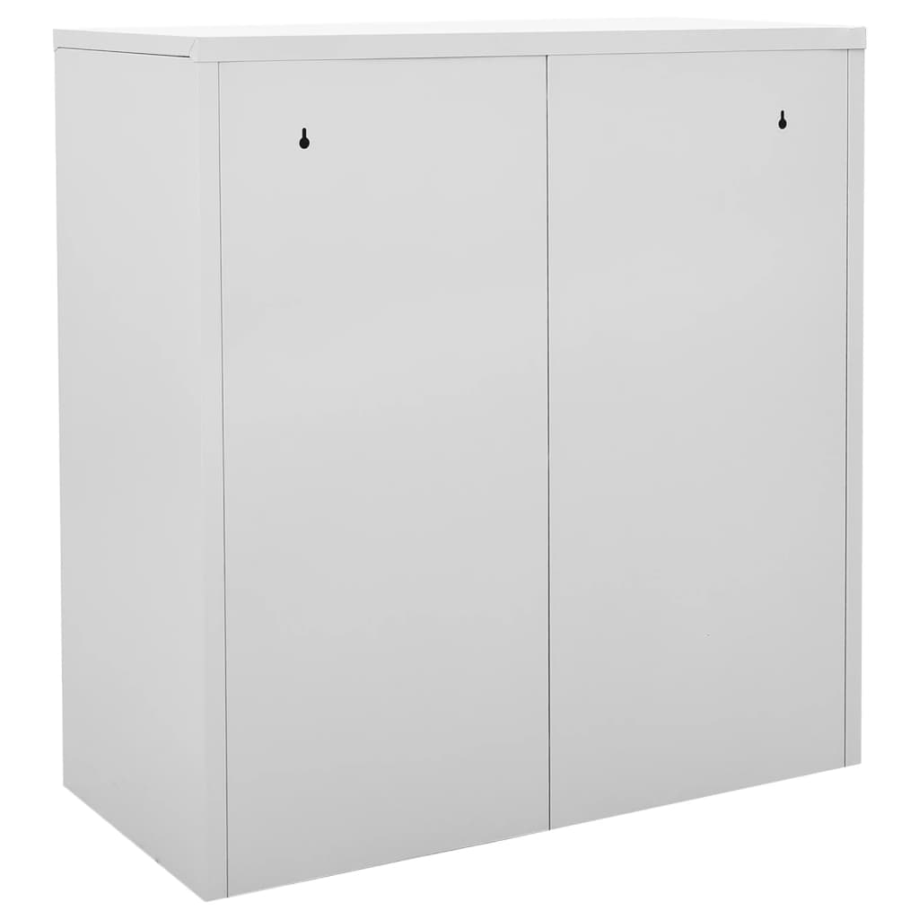 Locker cabinets 2 pcs. light gray and red 90x45x92.5 cm steel