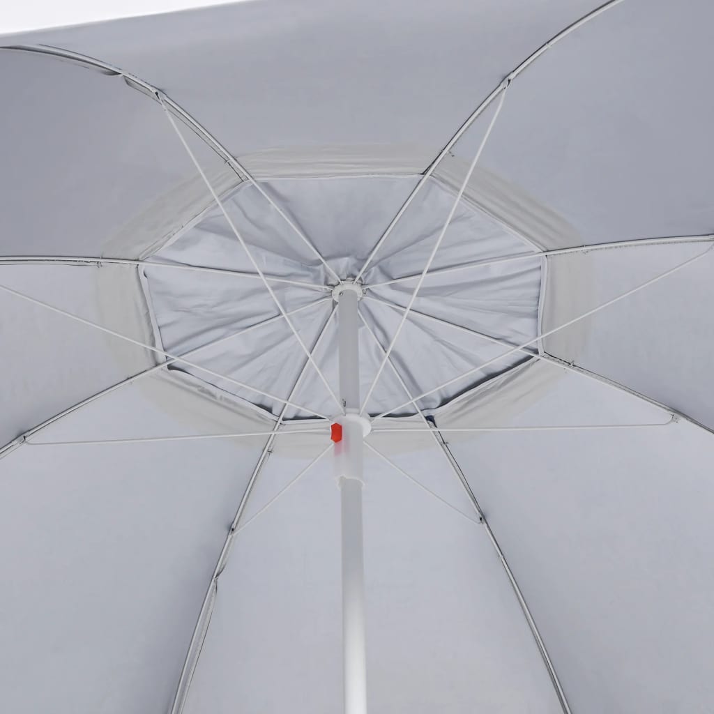 Umbrelă de soare de plajă cu pereți laterali, antracit, 215 cm