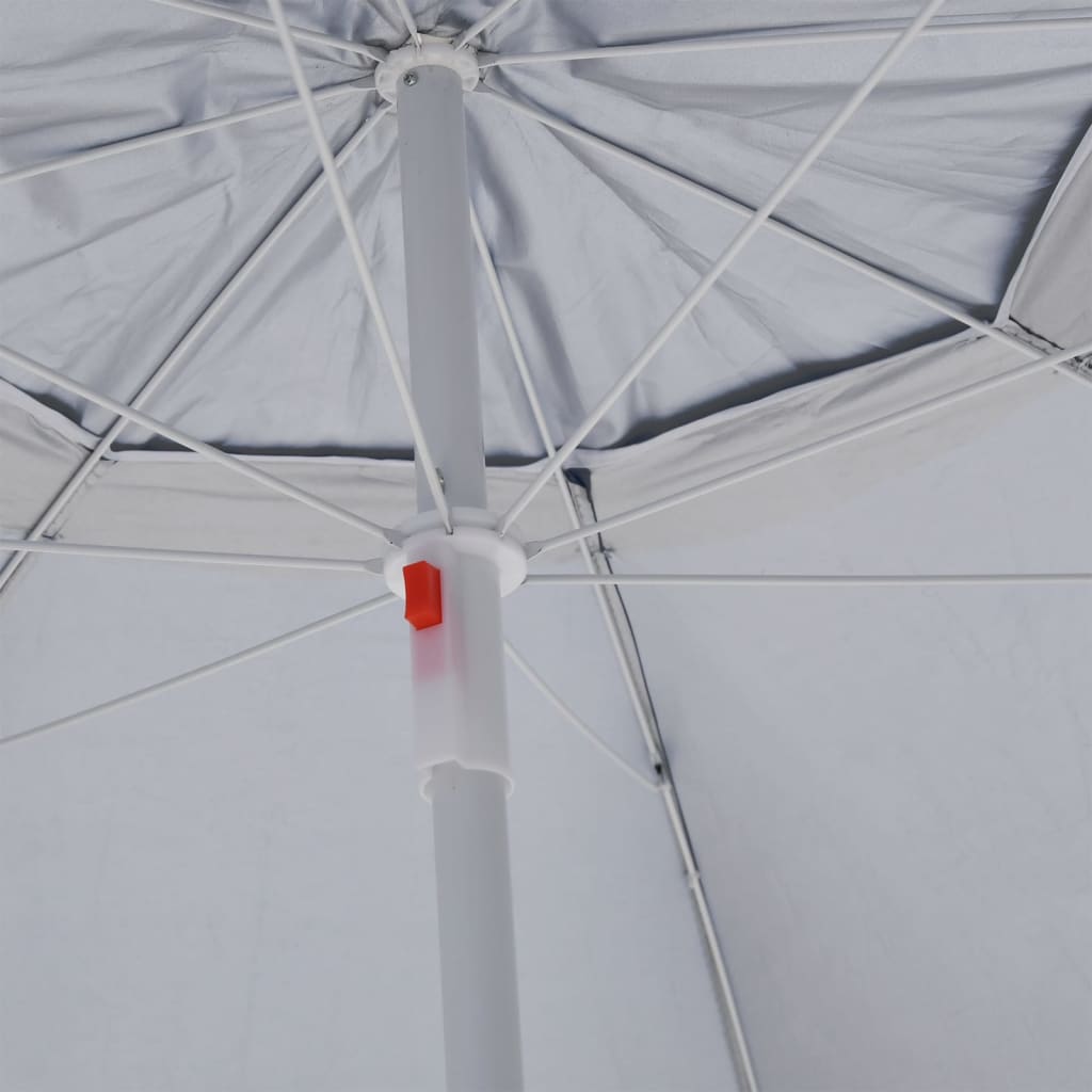 Umbrelă de soare de plajă cu pereți laterali, antracit, 215 cm