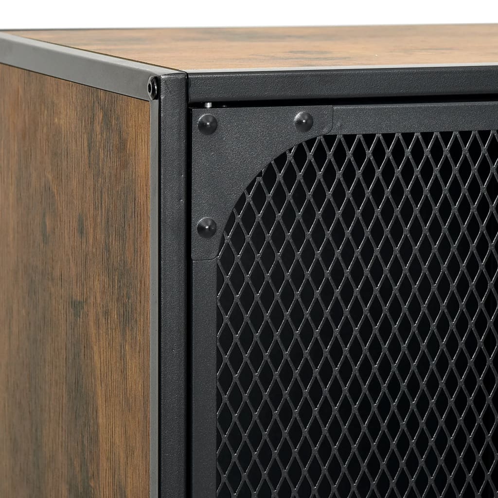Storage cabinets 2 pcs. rustic brown 72x36x82 cm metal/MDF