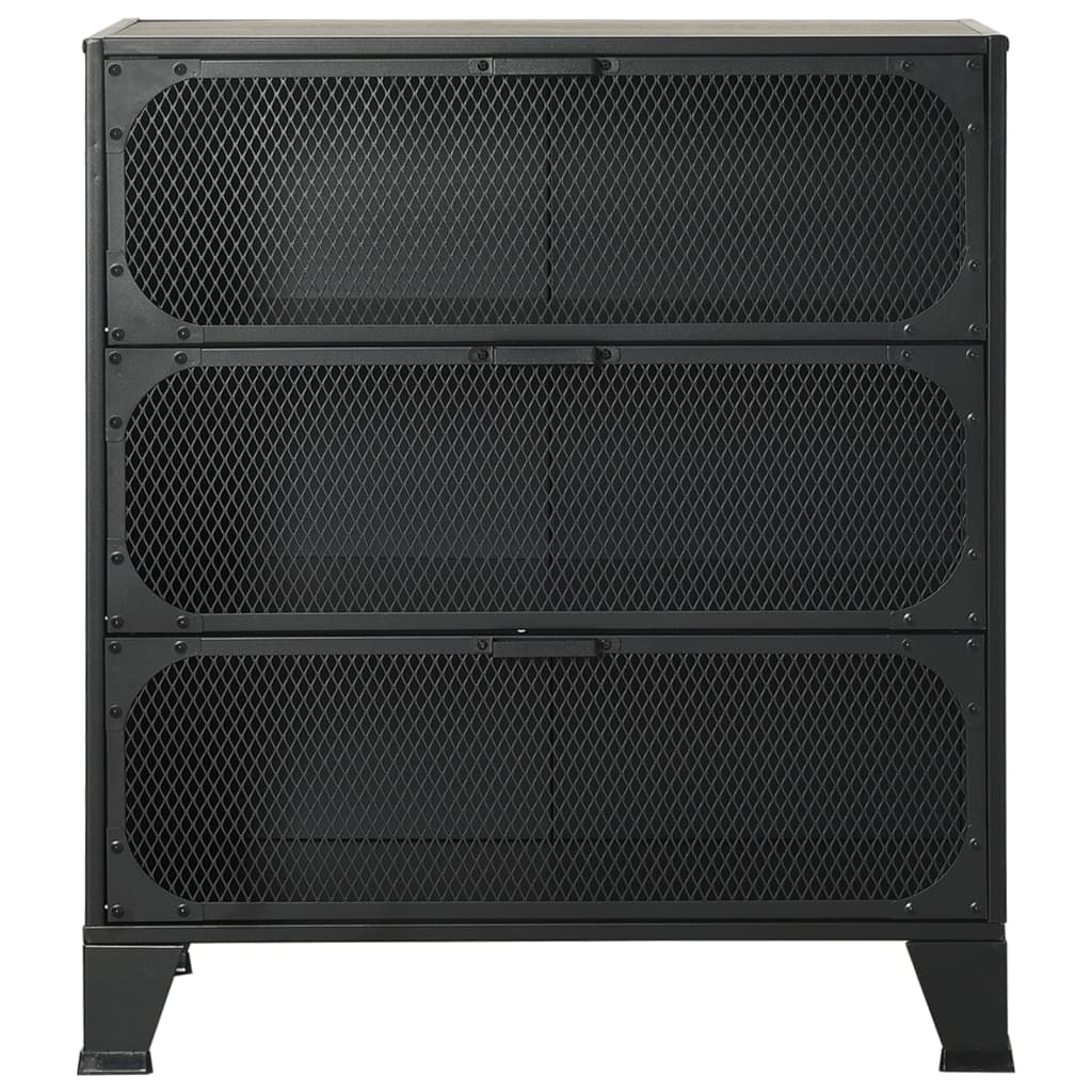 Dulapuri de depozitare, 2 buc., gri, 72x36x82 cm, metal/MDF
