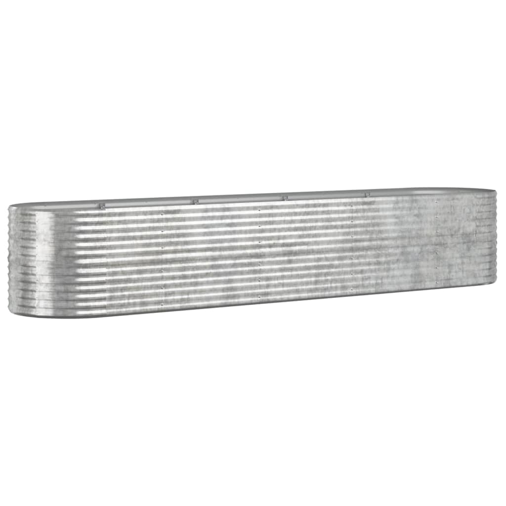 Strat înălțat grădină 368x80x68 cm oțel vopsit electrostatic