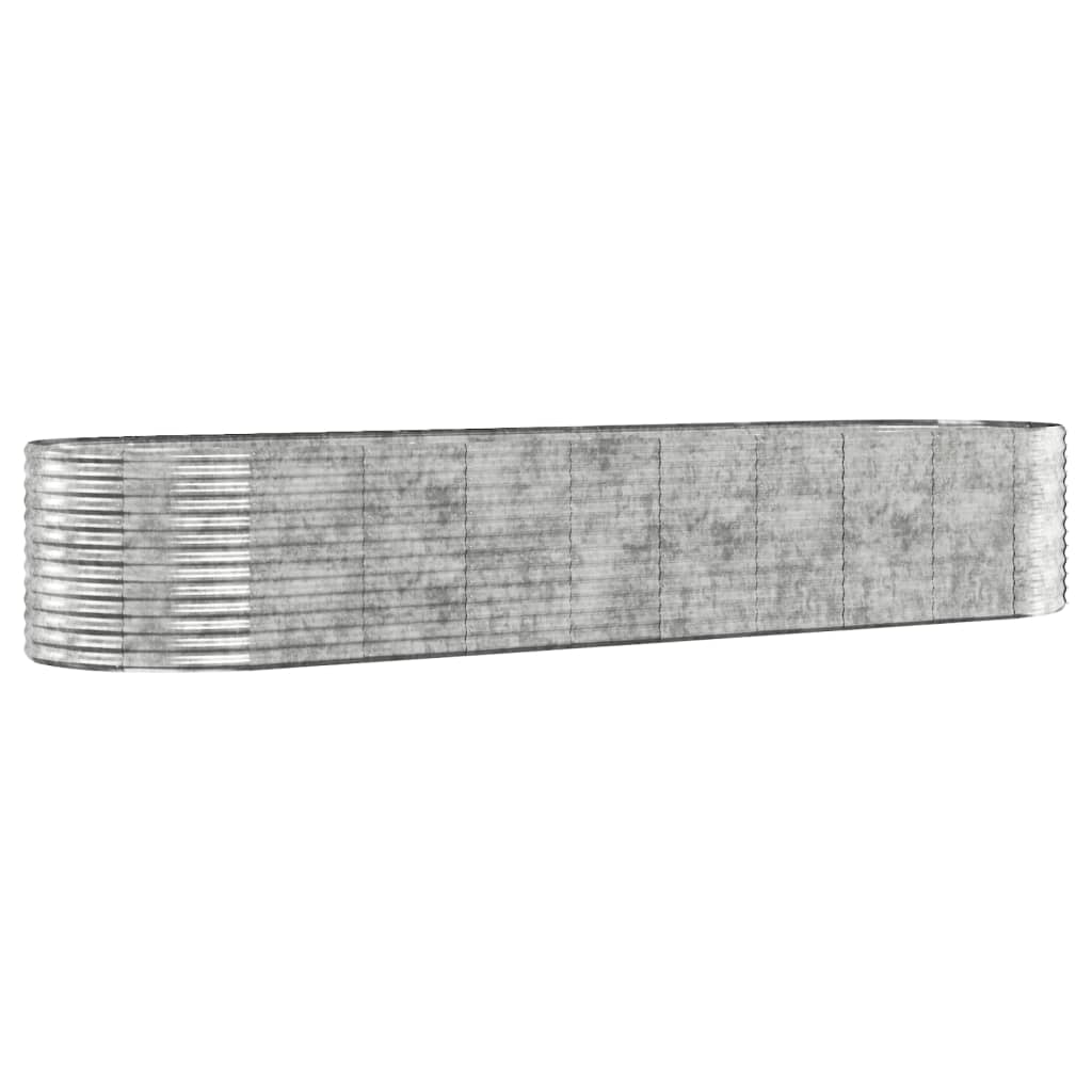 Strat înălțat grădină 396x100x68 cm oțel vopsit electrostatic