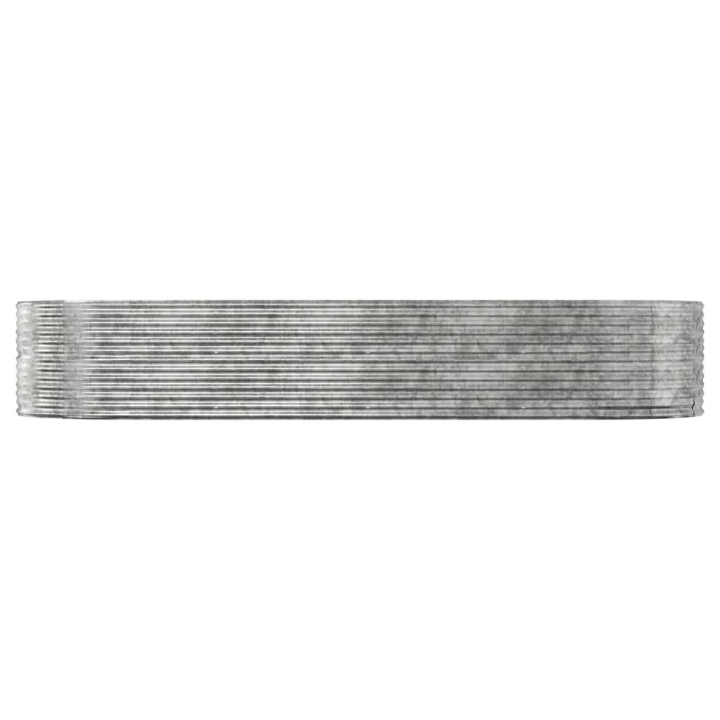 Strat înălțat grădină argintiu, oțel vopsit electrostatic