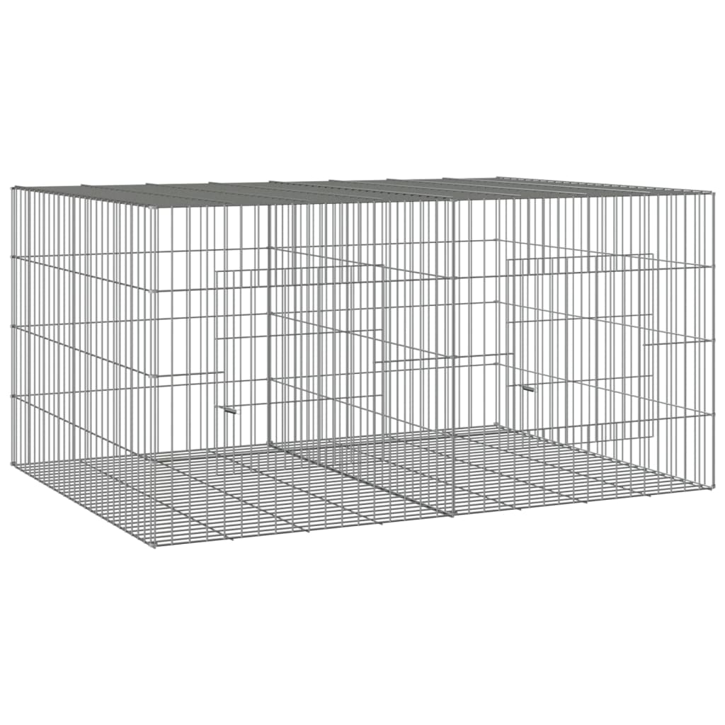 Rabbit cage, 2 panels, 110x79x54 cm, galvanized iron