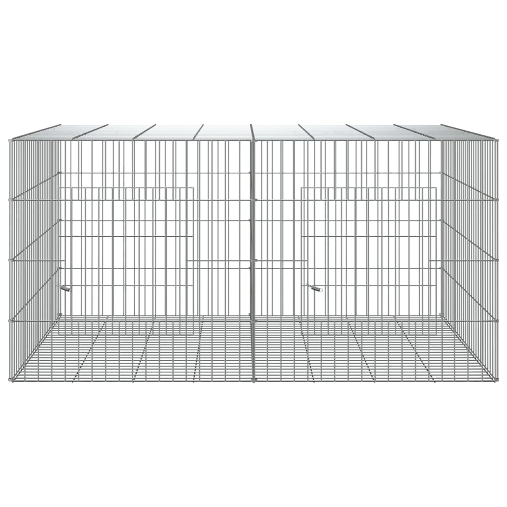 Rabbit cage, 2 panels, 110x79x54 cm, galvanized iron