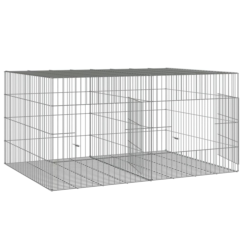 Rabbit cage, 2 panels, 110x79x54 cm, galvanized iron