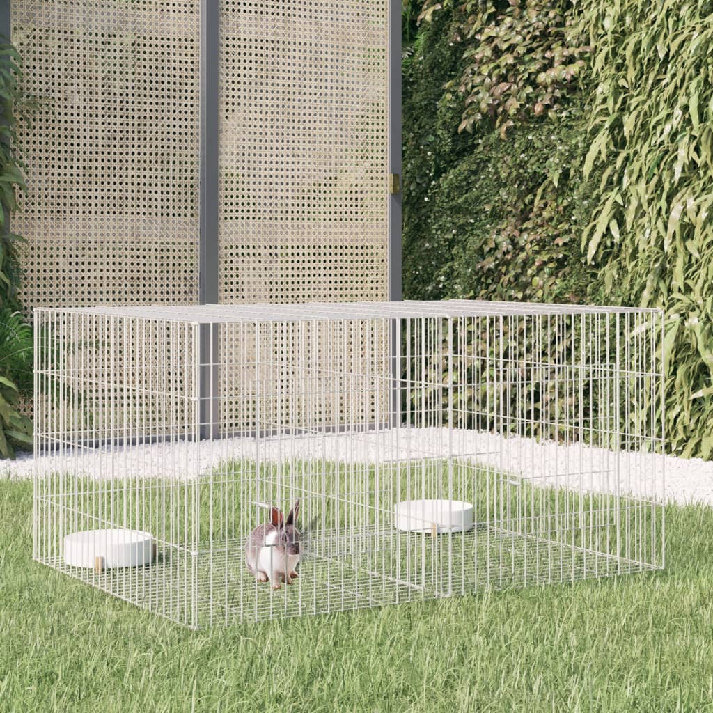 Rabbit cage, 2 panels, 110x79x54 cm, galvanized iron