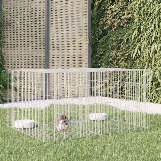 Rabbit cage, 2 panels, 110x79x54 cm, galvanized iron