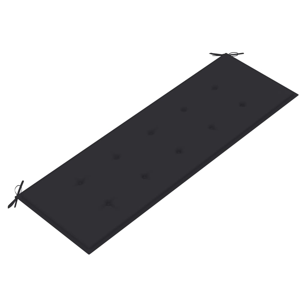 Bancă Batavia cu pernă antracit, 150 cm, lemn masiv de tec