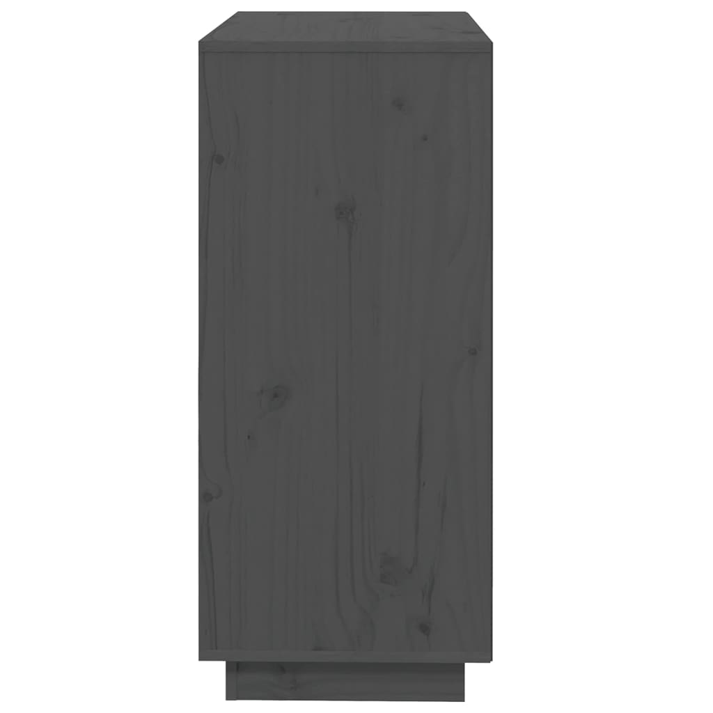 Dulap, gri, 74x35x80 cm, lemn masiv de pin
