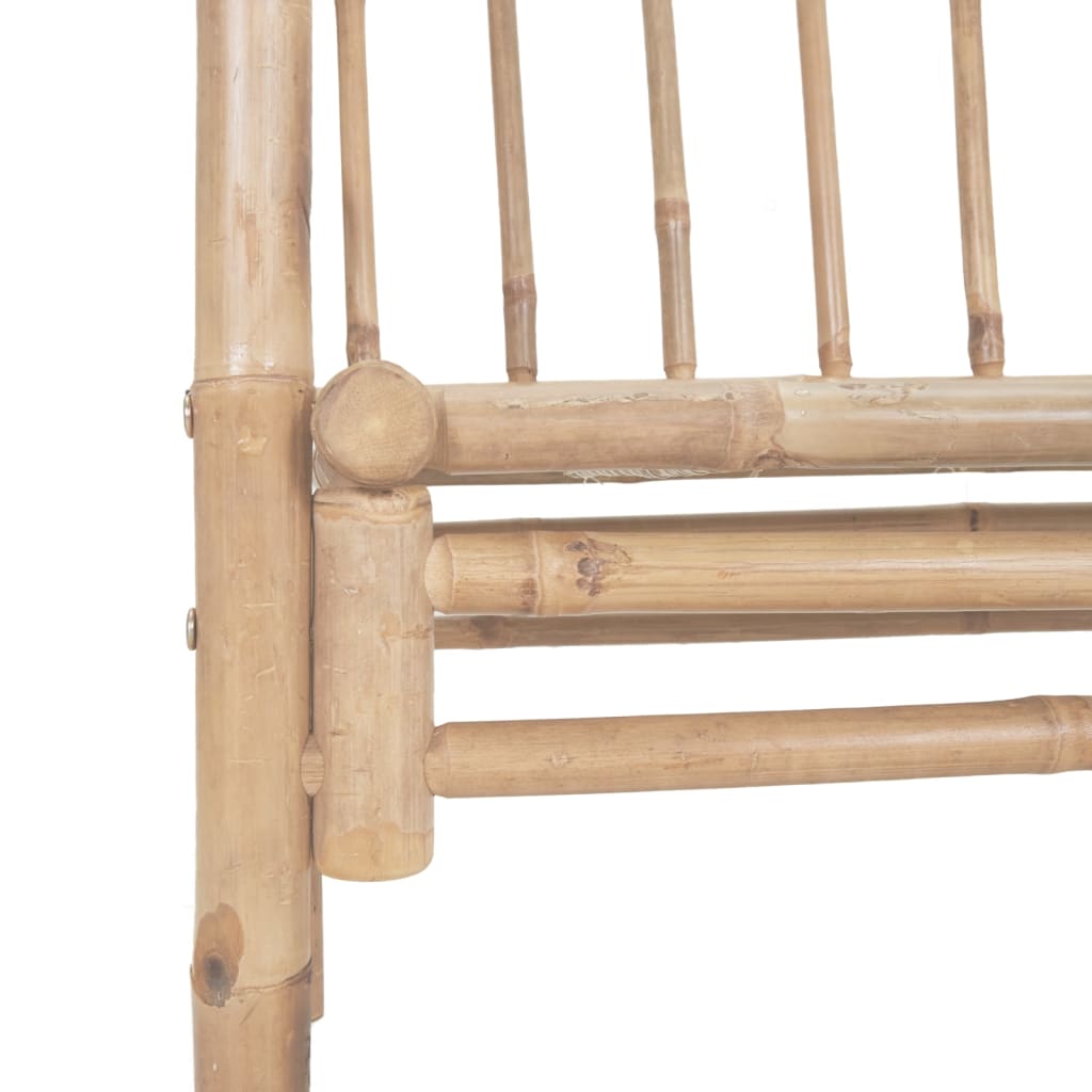 Bancă de grădină cu pergolă, 116 cm, bambus
