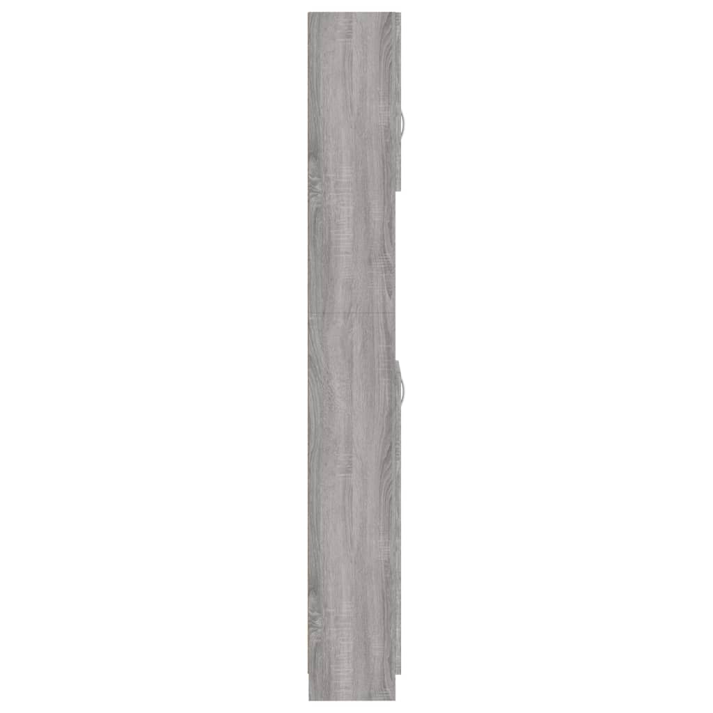 Bathroom cabinet, sonoma grey, 32x25.5x190 cm, processed wood