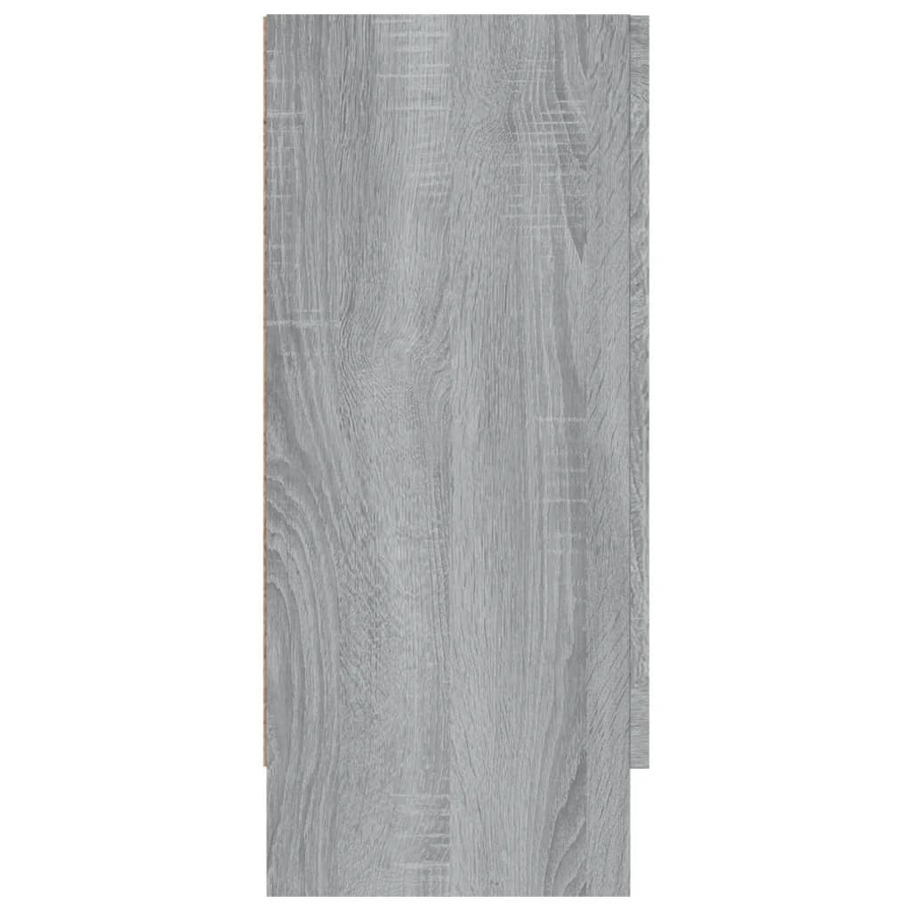 Dulap vitrină, gri sonoma, 120x30,5x70 cm, lemn prelucrat