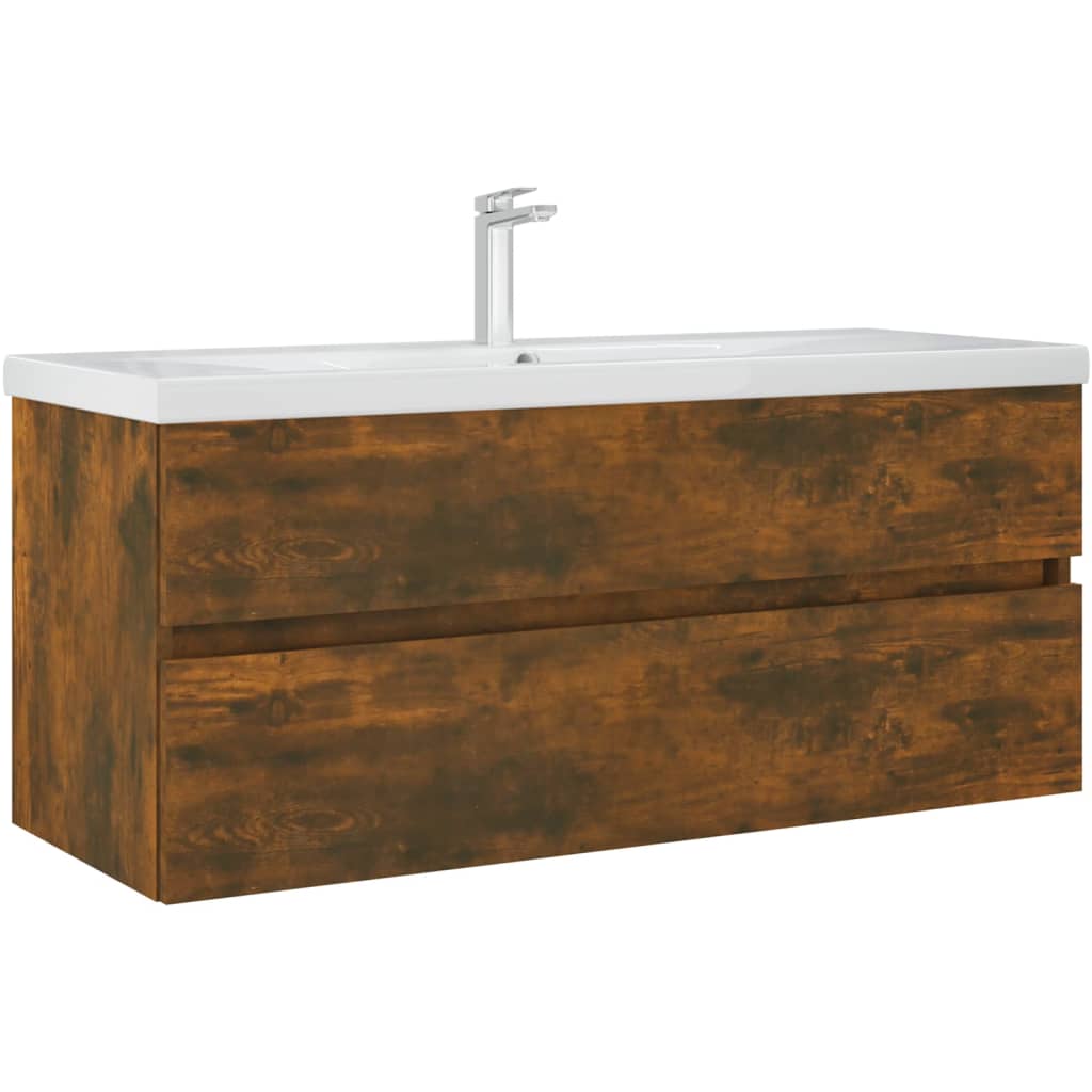 Sink cabinet, smoky oak, 100x38.5x45 cm, processed wood