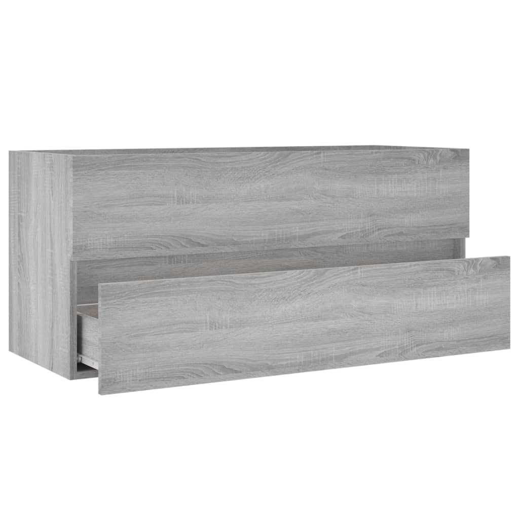 Sink cabinet, sonoma grey, 100x38.5x45 cm, processed wood
