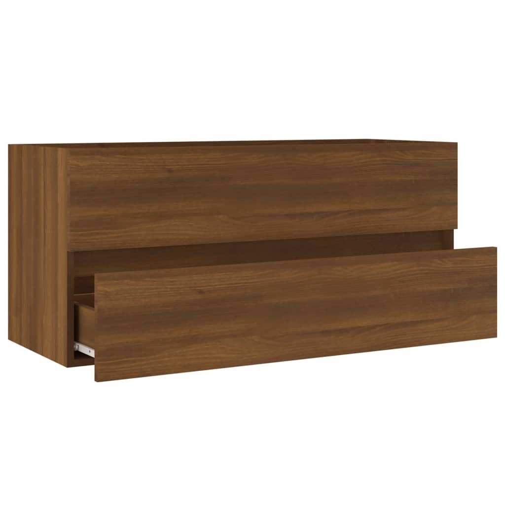Sink cabinet, brown oak, 100x38.5x45 cm, processed wood