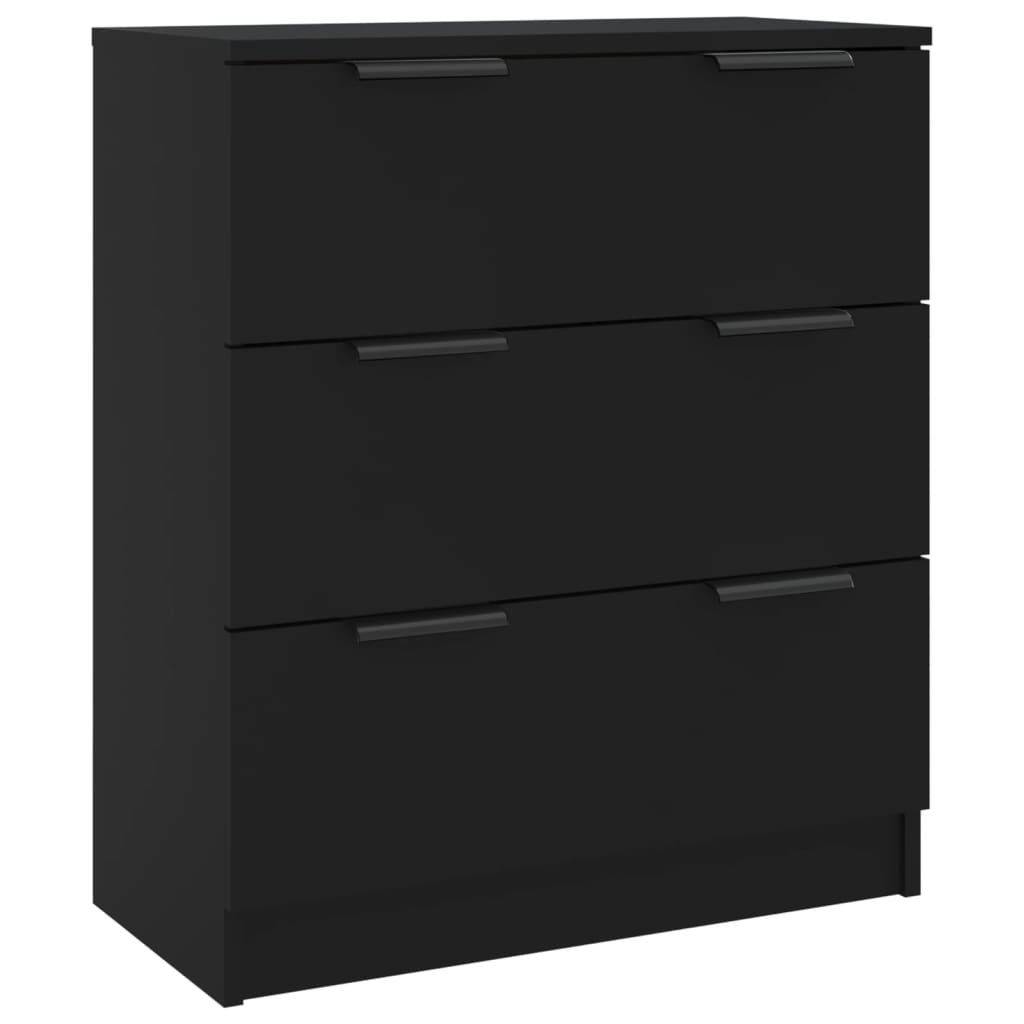 Sideboard, black, 60x30x70 cm, processed wood