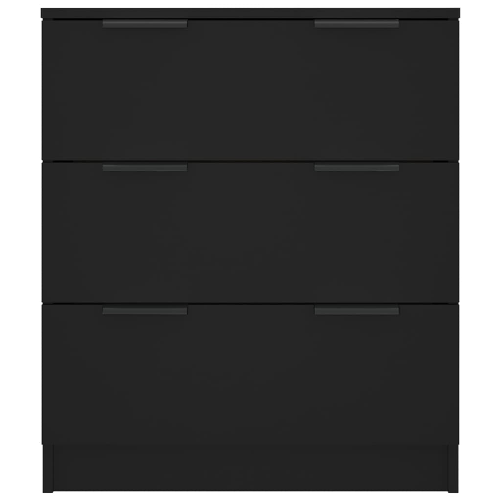 Sideboard, black, 60x30x70 cm, processed wood