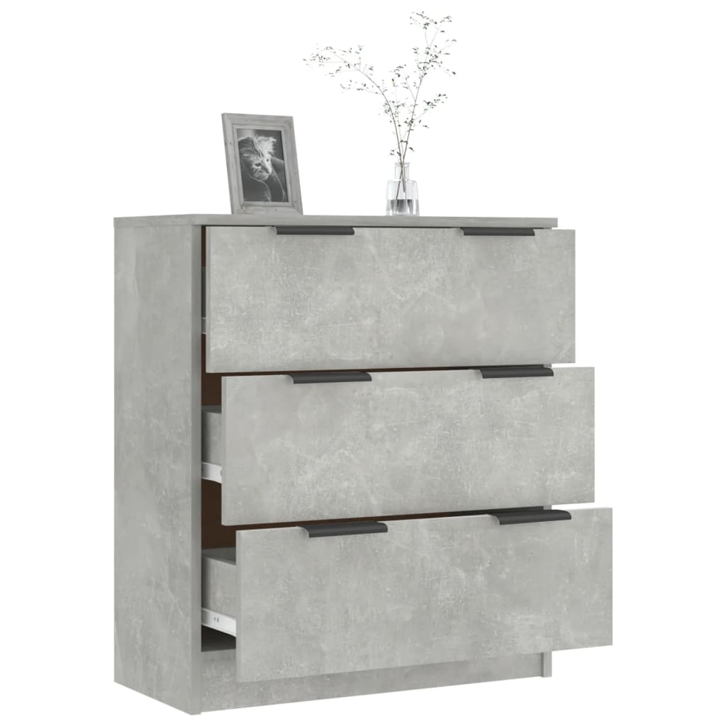 Dulap, gri beton, 60x30x70 cm, lemn prelucrat