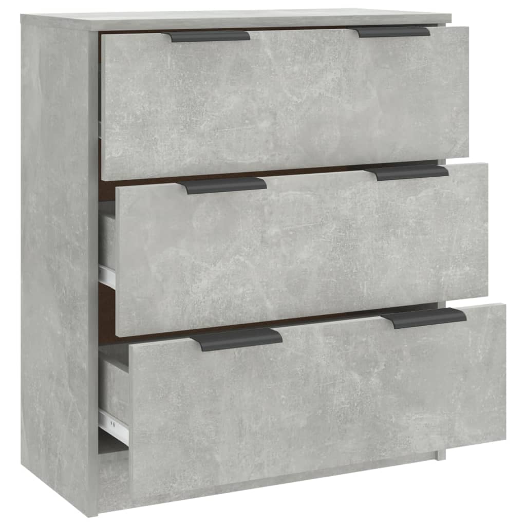 Dulap, gri beton, 60x30x70 cm, lemn prelucrat