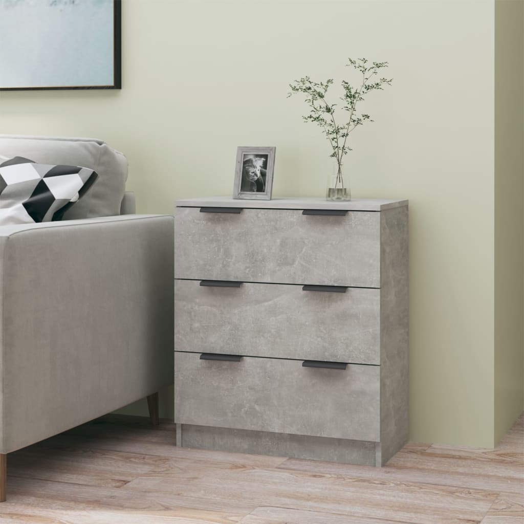 Dulap, gri beton, 60x30x70 cm, lemn prelucrat