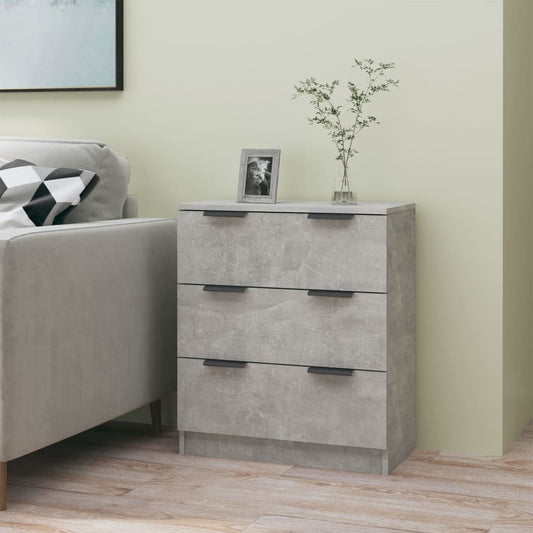 Dulap, gri beton, 60x30x70 cm, lemn prelucrat