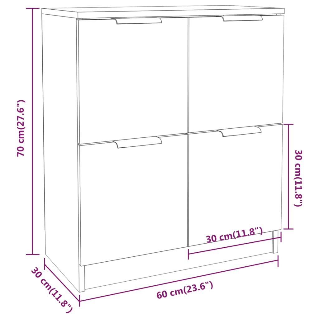 Dulap, alb, 60x30x70 cm, lemn prelucrat