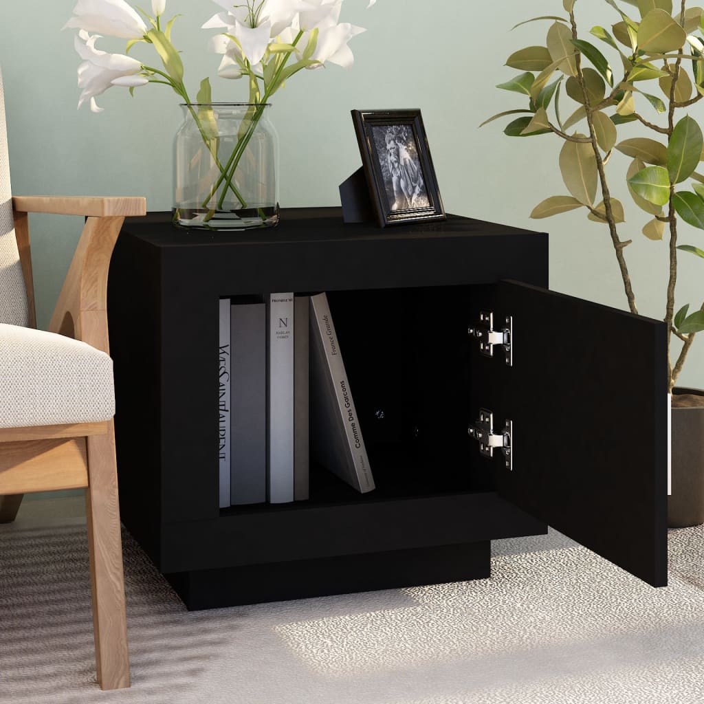 Coffee table, black, 51x50x45 cm, composite wood