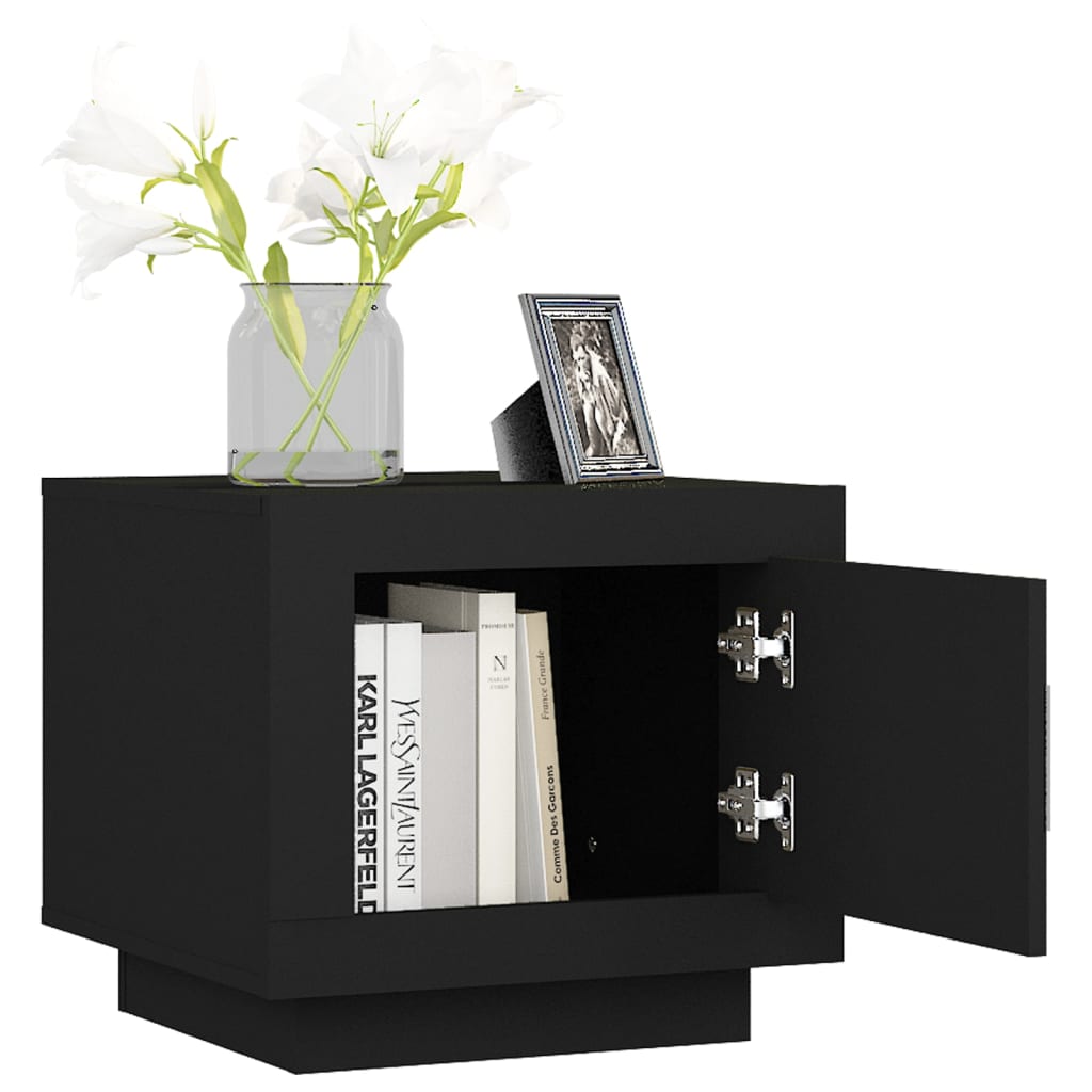 Coffee table, black, 51x50x45 cm, composite wood