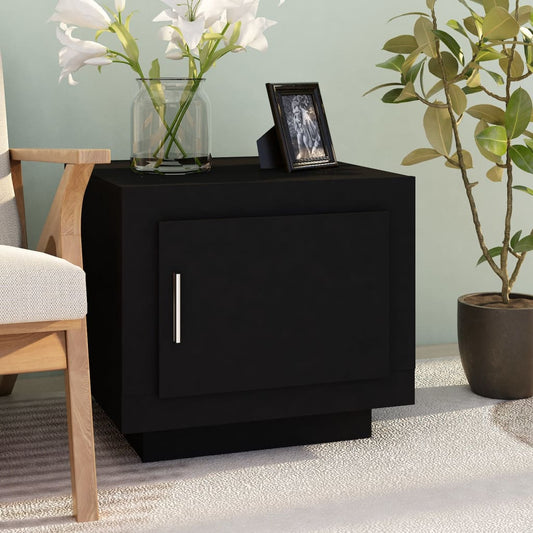 Coffee table, black, 51x50x45 cm, composite wood