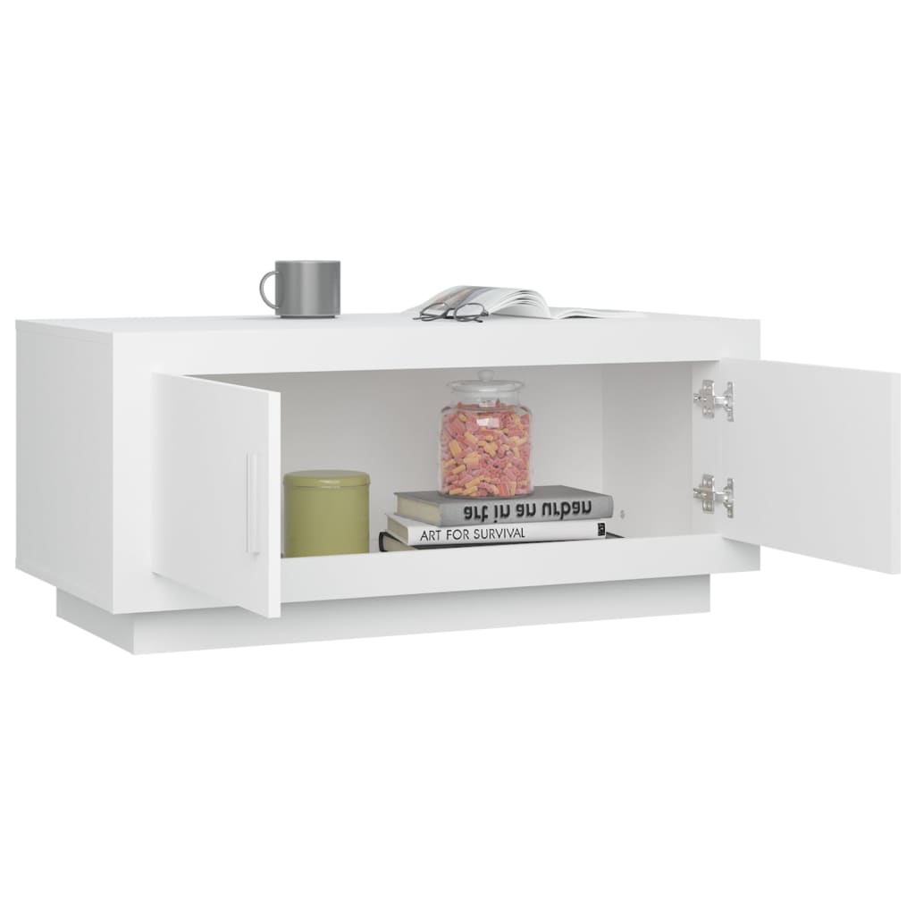Coffee table, white, 102x50x45 cm, composite wood