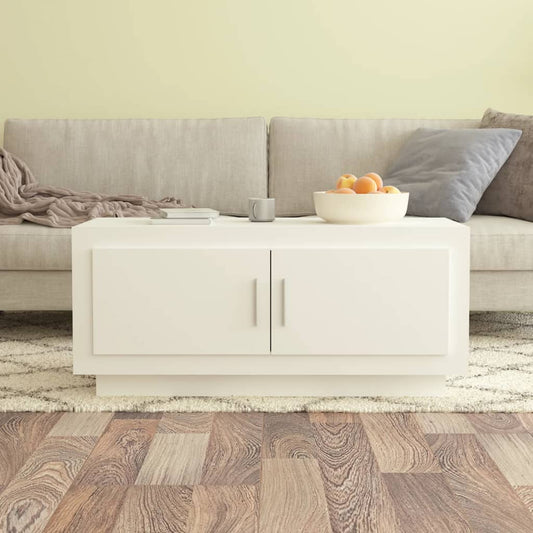Coffee table, white, 102x50x45 cm, composite wood