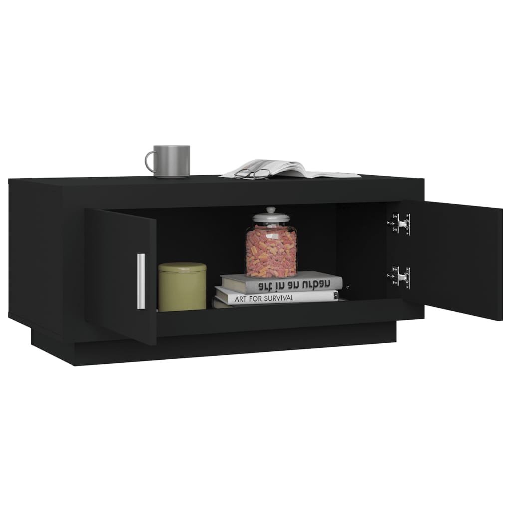 Coffee table, black, 102x50x45 cm, composite wood