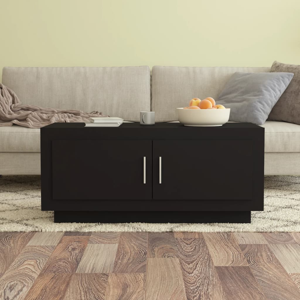 Coffee table, black, 102x50x45 cm, composite wood