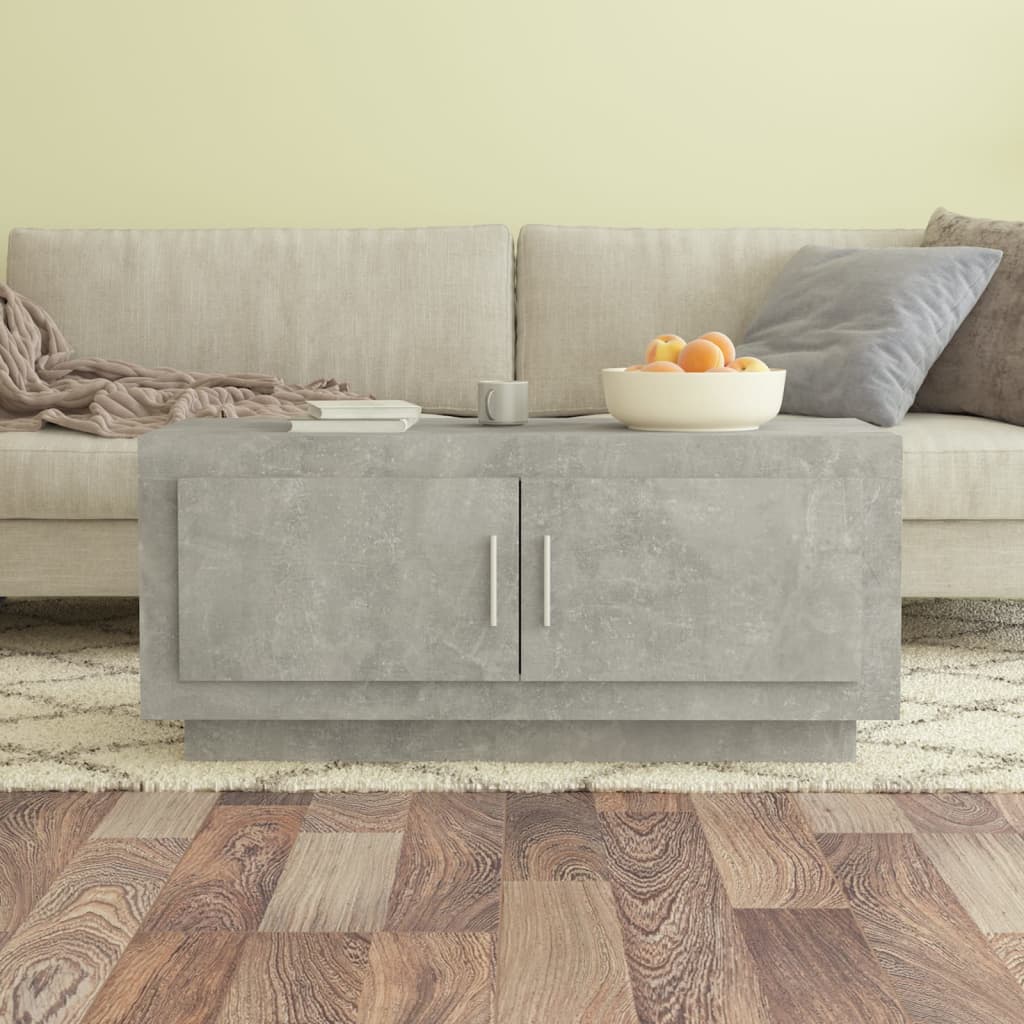 Coffee table, concrete grey, 102x50x45 cm, composite wood