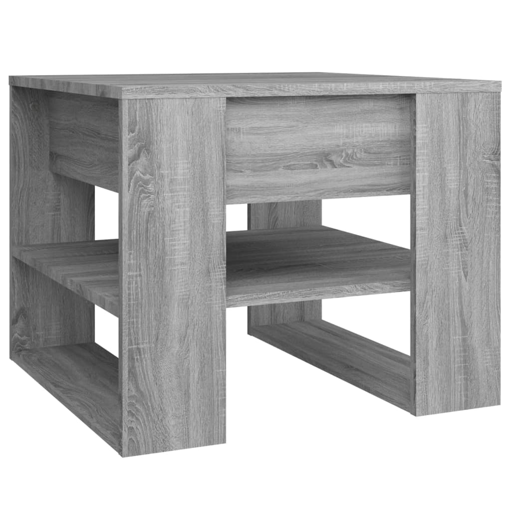 Coffee table, sonoma grey, 55.5x55x45 cm, processed wood