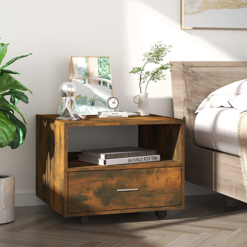 Coffee table, smoky oak, 55x55x40 cm, processed wood