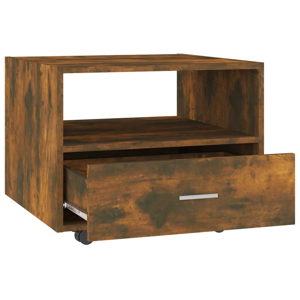 Coffee table, smoky oak, 55x55x40 cm, processed wood